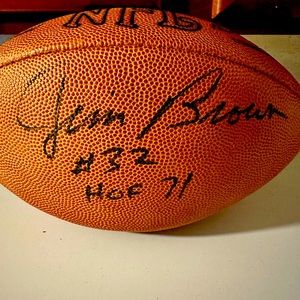 Authentic Jim Brown autographed official NFL football